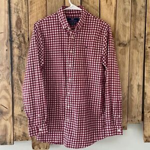 Vineyard Vines Gingham‎ Check Button Down Long sleeve Size Extra Large (18)